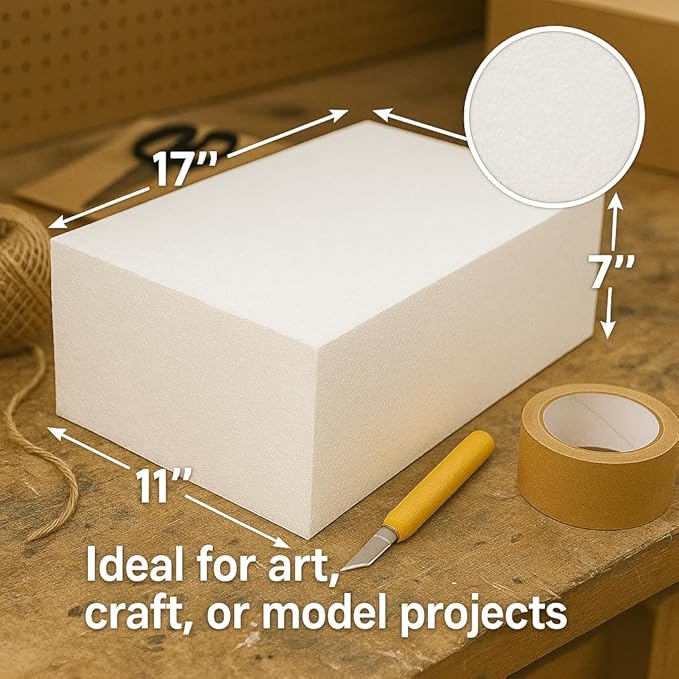 Silverlake 11x17x7 Craft Foam for Styrofoam Block Projects