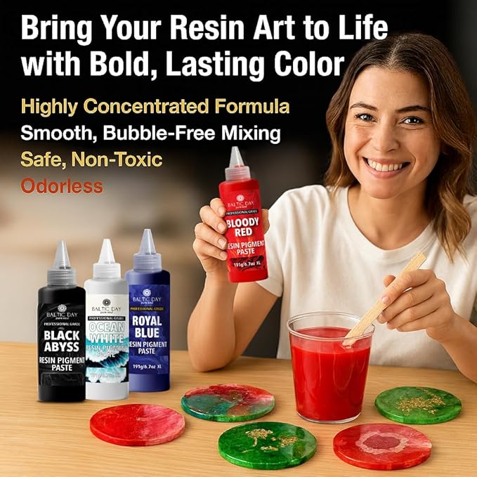 Royal Amethys Purple Epoxy Resin Pigment Paste XL (191g/6.7oz) – Opaque Epoxy Dye & High Concentration Coloring Paste, Mica Powder Alternative for Resin Art, Jewelry, Tumblers, River Tables & Crafts