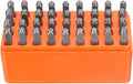 HARFINGTON 36pcs Metal Stamping Kit 5/64" (2mm) Steel Uppercase Letter and Number Punch Set (A-Z / 0-8 / "&" Symbol) Punch Press Tool with Case for Imprinting Metal Plastic Wood Leather