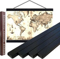 DACRI HOME 32" Wide Magnetic Poster Hanger Frame - 32x24 32x48 32x40 Wooden Frame, Premium Teak Wood, Strong Magnets, Quick Wall Hanging for Poster, Map, Picture, Print, Scroll (32 Inch, Black)