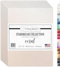 Cardstock Warehouse Stardream Coral Cardstock Paper - 25 Sheets, 8.5 x 11" – 105 lb / 284 GSM Premium Metallic Coral Card Stock for High-end Printing, Card Making, Die-cutting & DIY Projects