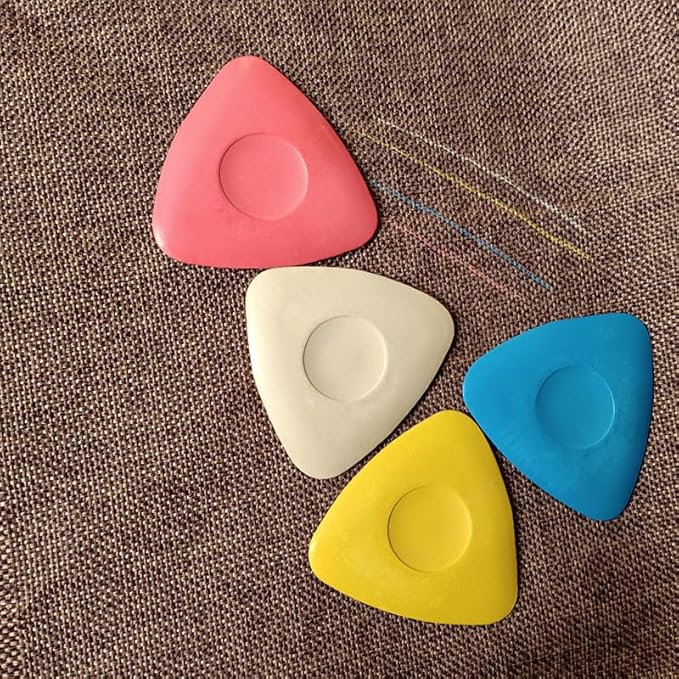 CampTek 4 PCS Triangle Sewing Tailors Chalk, Fabric Marker for Dressmaking, Sewing Supplies Accessories- Tailor's Chalk for Precision Marking on Fabric, Assorted Colors