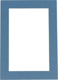 11x14 Mat for 8.5x11 Photo - Precut Steel Blue Picture Matboard for Frames Measuring 11 x 14 Inches - Bevel Cut Matte to Display Art 8.5 x 11 Inches - Acid Free ONE MAT with Backing Board & Clear Bag