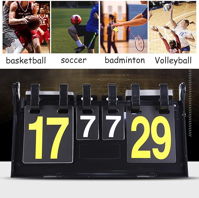 Portable Digital Scoreboard, Ping Pong Score Keeper Scoreboard for Tennis Soccer Football Sports, Sports Supplies Score Board for Games, Best Coaches Gifts Idea for Men, Boys