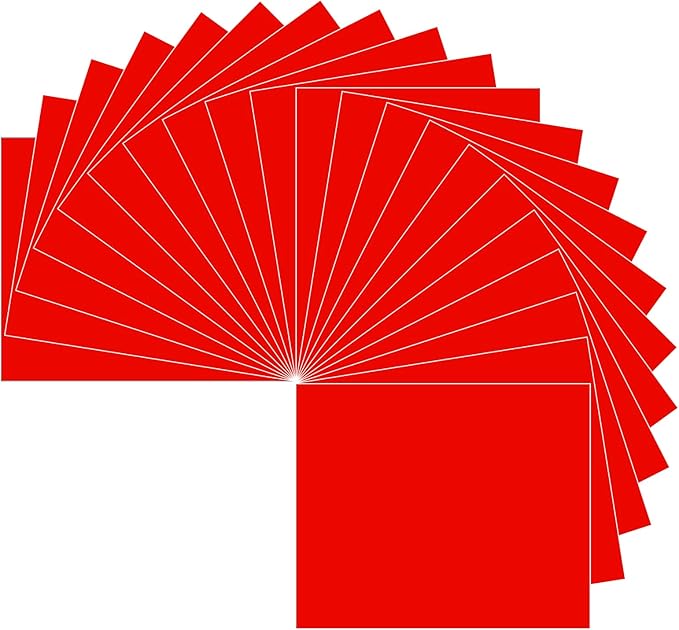 HTVRONT Red Heat Transfer Vinyl Bundle: 20 Pack 12" x 10"in Iron on HTV for T-Shirt, Compatible with Cricut Cutting Machine, Silhouette Cameo or Heat Press Machine