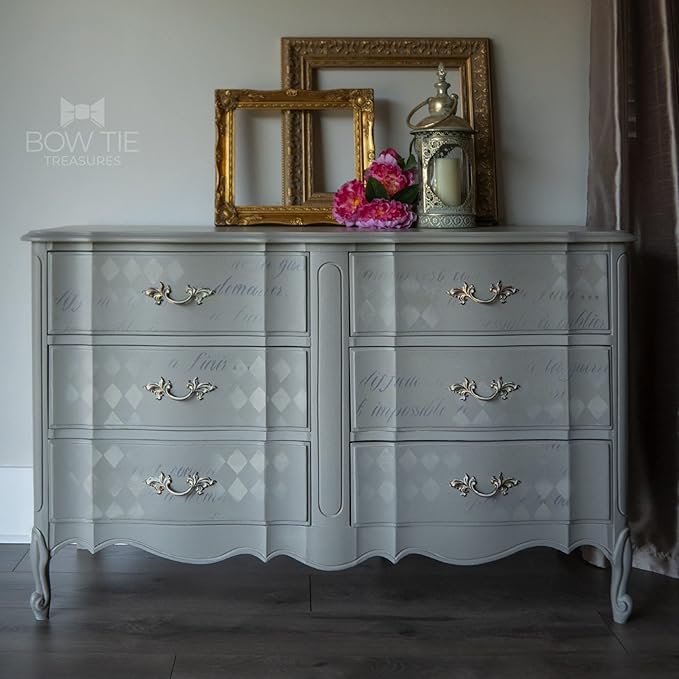 Dixie Belle Paint Company Chalk Finish Furniture Paint - Mason Dixon Gray (16oz) - Matte Charcoal Gray Chic Chalk Mineral DIY Furniture Paint