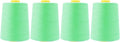 Mandala Crafts 4 Pack of Serger Threads Cones Spools - 20S/2 24000 Yards Polyester Seafoam Green Threads for Sergers Machine and Overlock Quilting Sewing Machine