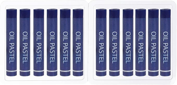 PATIKIL Blue Oil Pastels, 12Pcs Soft Oil Crayons Creamy Pastels Stick Art Supplies for Art Painting Drawing Blending Graffiti for Artists Beginners