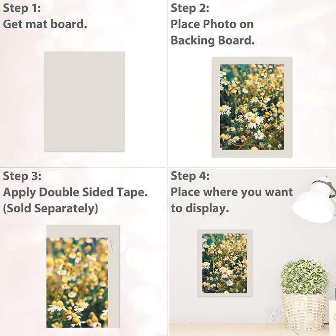 Golden State Art, 8x10 Matboard Mat Board Blanks - Assortment Color Uncut Mats for DIY Projects, Presentation Boards, Art Crafts (20 Pack)