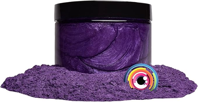Eye Candy Pigments Premium Purple Mica Powder - Kawachi Fuji (25gr) - for Epoxy, Resin, Soap, Paint, Woodworking, Acrylic Pouring, Bath Bombs, Fishing Lures - DIY Arts and Crafts Additive