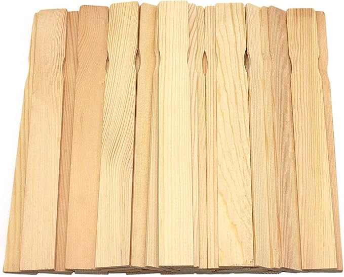 Paint Stir Sticks-REWISS Bulk 100 PCS 12in Length Bamboo Craft Sticks Natural Color Paint Stir Sticks