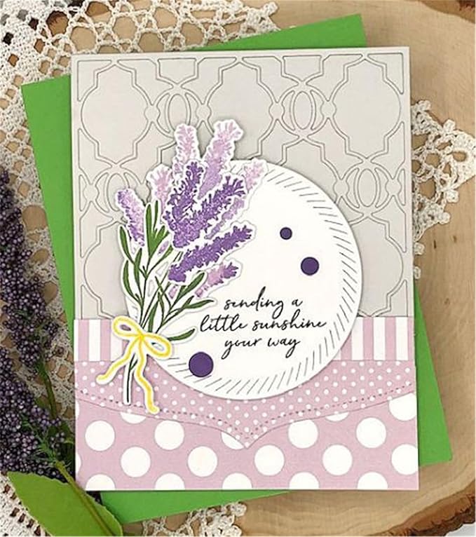 Cutting Dies Metal Stencils Scrapbooking Tools Flowers Lace Frame DIY Embossing Template for Paper Card Making Album Arts Crafts Supplies (Lantern Lace-14.4x11.2cm)