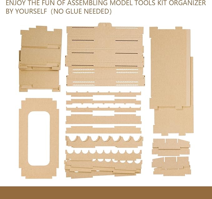 Plastic Model Paint Rack Organizer for 50 Paints, Pull-Out Storage With MDF Material, Model Tools, Suitable for 10ml Tamiya/Mr.Hobby and Miniature Paint Set GK8