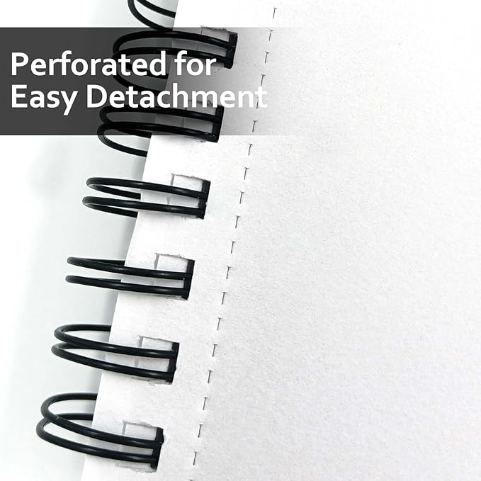 JOY SPOT! 5.5x8.5 Inch Sketch Book, Pack of 2, 200 Sheets (68 lb/100gsm), Spiral Bound Artist Sketch Pad for Artist Pro & Amateurs | Marker Art, Colored Pencil, Charcoal for Sketching