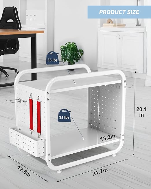 PLKOW Compact Video Game Storage Organizer, Xbox Stand Organizer for Consoles, Controllers, Headphones Xbox/PS5/PS4/Switch Accessories, Video Game Storage Rack, Black - A Great Gift for Gamers (White)