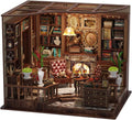 Book Nook Kit - DIY Miniature House Dollhouse 3D Puzzles for Adults and Teens - Gifts for Family and Friends Bookshelf Decor Tiny House Model Build with LED Light (AW02-001)