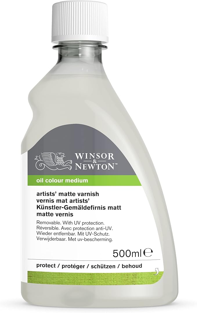 Winsor & Newton Professional Artists' Matt Varnish, 500ml (16.9-oz) Bottle