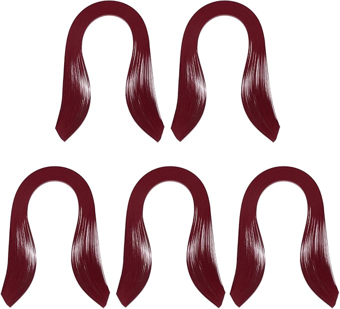 PATIKIL Quilling Strips Paper 600pcs 5mm 39cm Origami Paper Quilling Kits for Art DIY Hand Craft Christmas, Burgundy Red