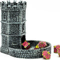Dice Tower D&D Castle Dice Rolling Tower for Role Playing Game | Easy Roller Perfect for DND Tabletop Game and RPG (Grey)