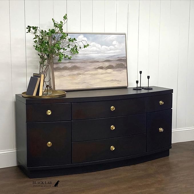 Dixie Belle Paint Company Chalk Finish Furniture Paint - Caviar (16oz) - Matte Black Chic Chalk Mineral DIY Furniture Paint