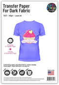 NuFun Activities Inkjet Printable Iron-On Heat Tshirt Transfer Paper 11x17 (25, Dark Fabrics)