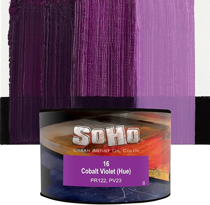 Soho Urban Artist Oil Paint - Cobalt Violet Hue, 430 ml Can - Best Valued Oil Colors for Painting, Excellent Pigment Load
