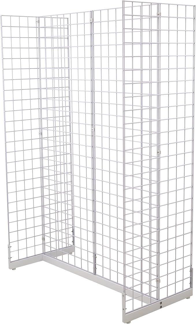 Gridwall Joining Clip Connectors for Grid Panels, Powder-Coated or Chrome Plated Steel (Quantity 10) (10, Black)