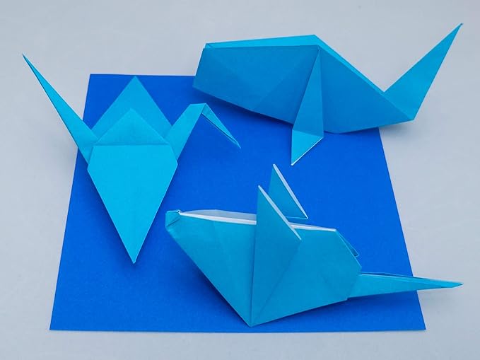 [Taro's Origami Studio] Standard 6 Inch One Sided 23 Colors 100 Sheets Square Easy Fold Premium Japanese Paper for Beginner (Gold and Silver Included)