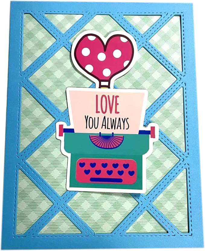 Mvchifay Cutting Dies for Card Making Metal Die-Cuts Scrapbooking Tool Hollow Frame DIY Craft Punch Template Embossing for Paper Album Decor (Diamond Frame-14.3x11.1cm)