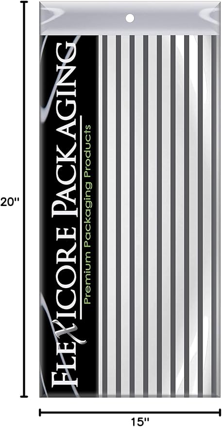 Flexicore Packaging Gray Pin Stripe Print Gift Wrap Tissue Paper Size: 15 Inch X 20 Inch | Count: 10 Sheets | Color: Gray Pin Stripe