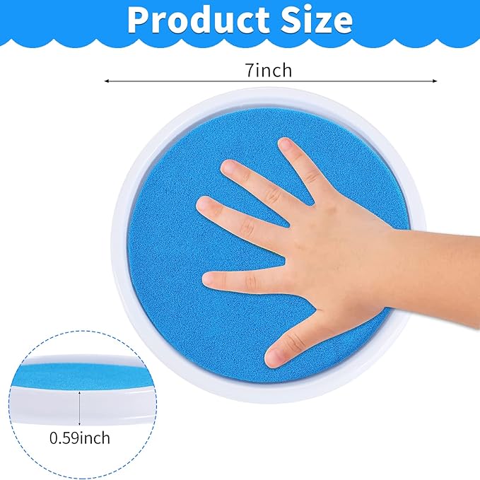 MoloTAR 8 Colors Rainbow Washable Large Ink Pads for Rubber Stamps Kids (Pack of 8)