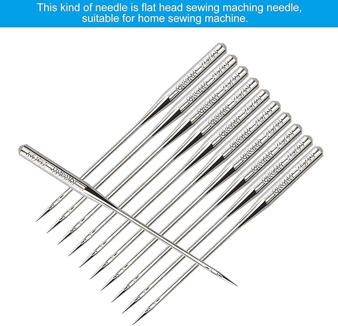 50 PCS Embroidery Sewing Machine Needles for Brother Size 75/11 130/705H HAx1 Sewing Needles for Brother Sewing Machine (5 Pack of 10 Needles)