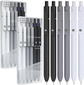 12PCS Gel Pens Black Ink Fine Point Pens With Smooth Writing, School Office Supplies, Anniversary Birthday Gifts for Men Women, Quick Dry Pens For Journaling, Nurse Aesthetic Pen (Black Gray White)
