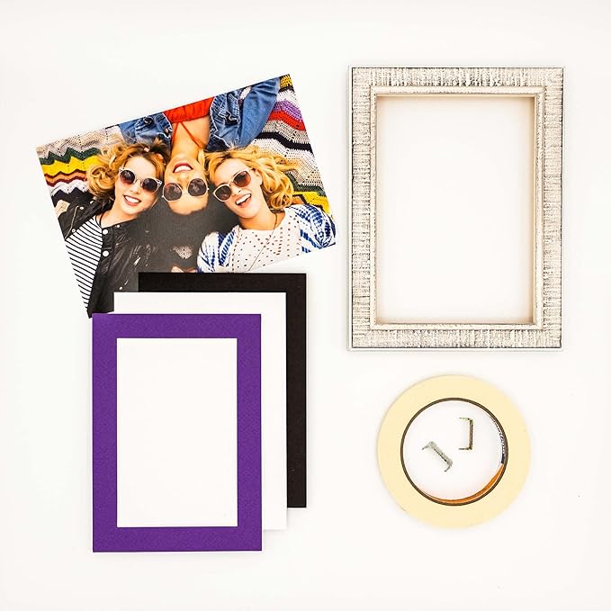 5x7 Mat for 8.5x11 Frame - Precut Mat Board Acid-Free Purple 5x7 Photo Matte Made to Fit a 8.5x11 Picture Frame, Premium Matboard for Family Photos, Show Kits, Art, Picture Framing, Pack of 10 Mats