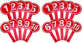 Amosfun 20 a Dry Erase Board Voting Paddles 1-10 Score Number Boards Yes or No Paddles Games Paddle Whiteboard Multi-Function Score Boards Wipe The Board Foam Mini