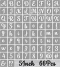 BAMIDELE 5 Inch Alphabet Letter Stencils for Painting, 66 Pcs Reusable Plastic Calligraphy Letter Stencils and Numbers Template Kit for Painting on Wood, Chalkboard, Fabric, Door Porch, Wall Art