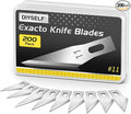 DIYSELF 200 PCS Exacto Knife Blades #11, Exacto Knife Replacement Blade, High Carbon Steel #11 Blades Refills with Storage Case, Hobby Knife Blade 11 for Craft, Hobby, Scrapbooking, Stencil, Leather