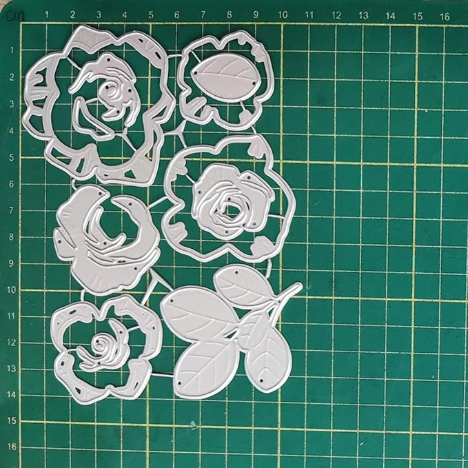 Cutting Dies Metal Stencils Scrapbooking Tools DIY Embossing Template for Paper Card Making Album Arts Crafts Supplies (Flower Set A-10.2x14.3cm)