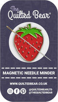 The Quilted Bear Needle Minder - Needle Minder Magnet for Keeping Sewing & Embroidery Needles, Cross Stitch Needles Safe When Stitching Cross Stitch Supplies & Embroidery Supplies (Strawberry)