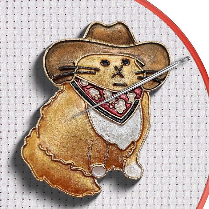 Magnetic Needle Minder Magnet Embroidery Accessories and Supplies Embroidery Needle Holder Cross Stitch Holder Needlework Supplies (Cardinal) (Gafieldcat)