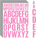 Bemeol Letter Stickers 1560 Pieces 30 Sheets Stick on Vinyl Letters Capital Alphabet Sticker Letter for Craft Bulletin Boards Classroom Home Business Decor(Pink,1 Inch,2 Inch)