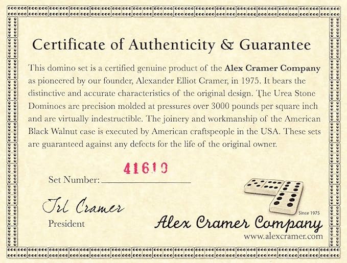 Alex Cramer The Perfect Traveler Classic Domino Set with Leather-Look Travel Case and a Deck of Miniature Playing Cards (Dominoes Set)