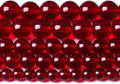 6mm Garnet Red Glass Crystal Beads Smooth Round Stone Beads with Energy Power for DIY Jewlery Bracelets Making 120pcs 2 Strands 32"