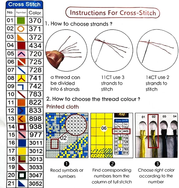 Joyhoor Stamped Cross Stitch Kits for Beginners, Needlepoint Kits for Adults, 11CT Counted Embroidery Kits-Seaside Flower Street 18x18 inchs