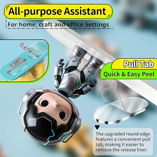 Upgraded Mounting Putty with Pull Tab, Removable Museum Tape Sticky Double Sided Adhesive Dots No Trace for Poster, 182 Pcs 0.6" x 1.38"
