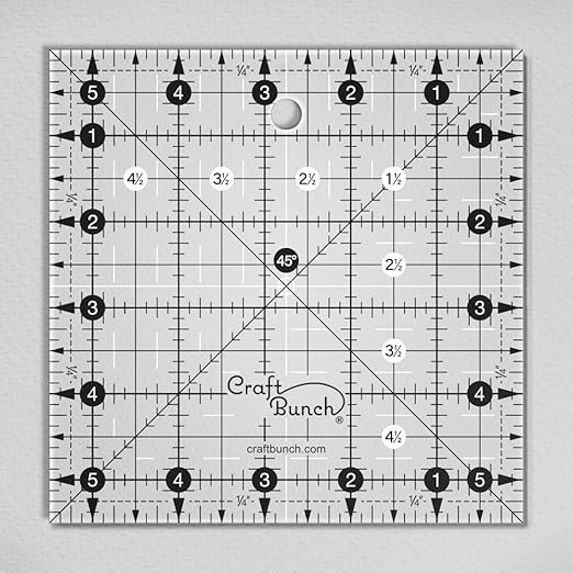 Non-Slip Square Quilt Template Ruler (5.5"x 5.5")