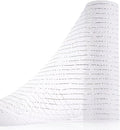 Anivia Deco Mesh Ribbon, 10inch x 30 Feet Each Roll Metallic Foil Mesh Ribbon for Wreaths Swags, Holloween, and Christmas Tree Decoration (White/Silver Foil)