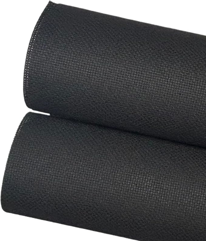 2 Sheets of Black 14 Count Aida Cloth – 21 x 21 Inch Pre-Cut Fabric Squares – Cross Stitch Fabric – 100% Cotton – Ideal for Needlework & Embroidery – The Knotty Unicorn