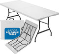 Sorfey Folding Table 6-Foot X 30 inch, White Plastic