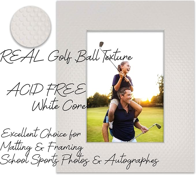 Pack of Ten 11x14 Mats Bevel Cut for 8.5x11 Photos - Acid Free Golf Ball Texture Precut Matboards for Pictures, Photos, Framing - 4-ply Thickness